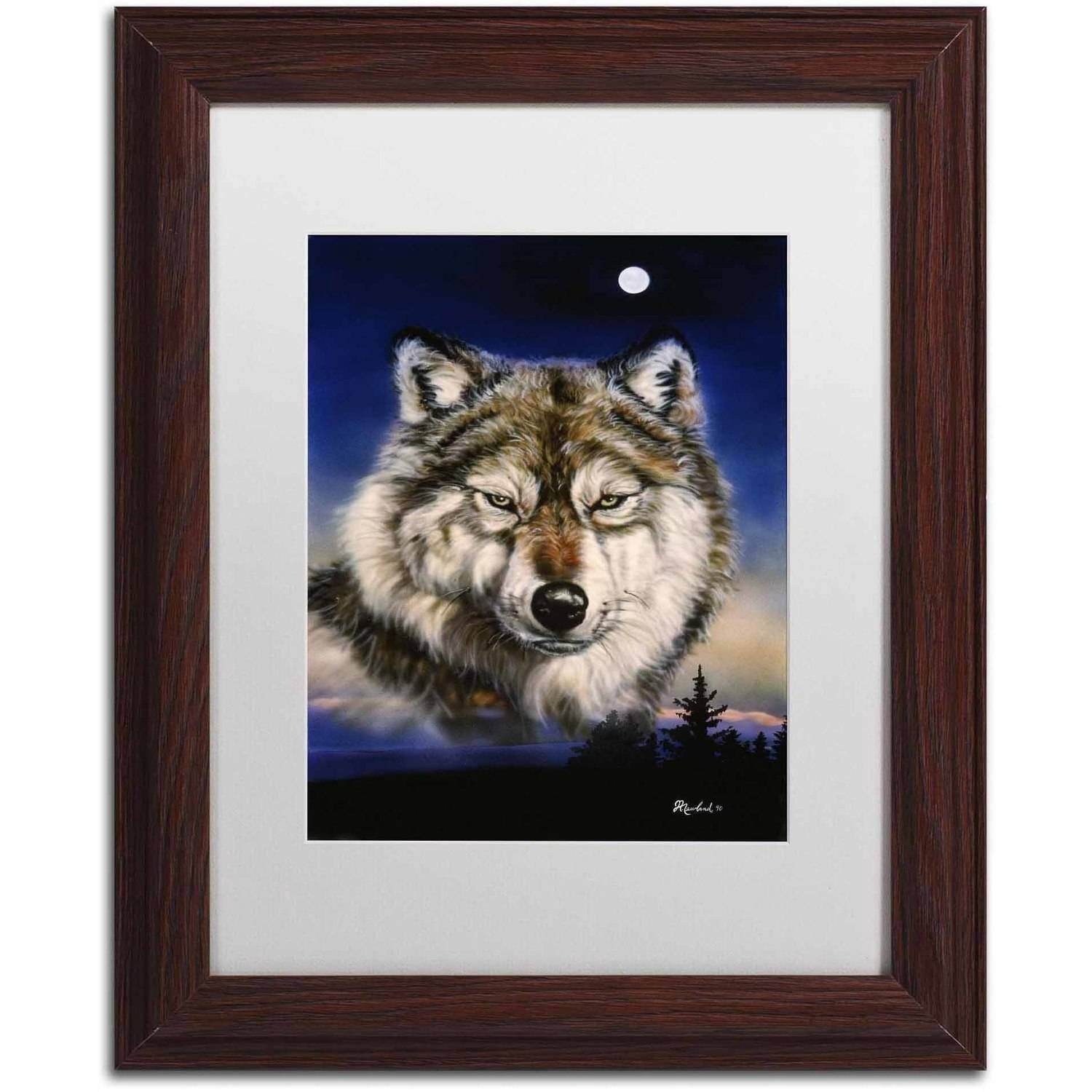 Trademark Fine Art 'Endangered' Canvas Art by Jenny Newland, White Matte, Wood Frame