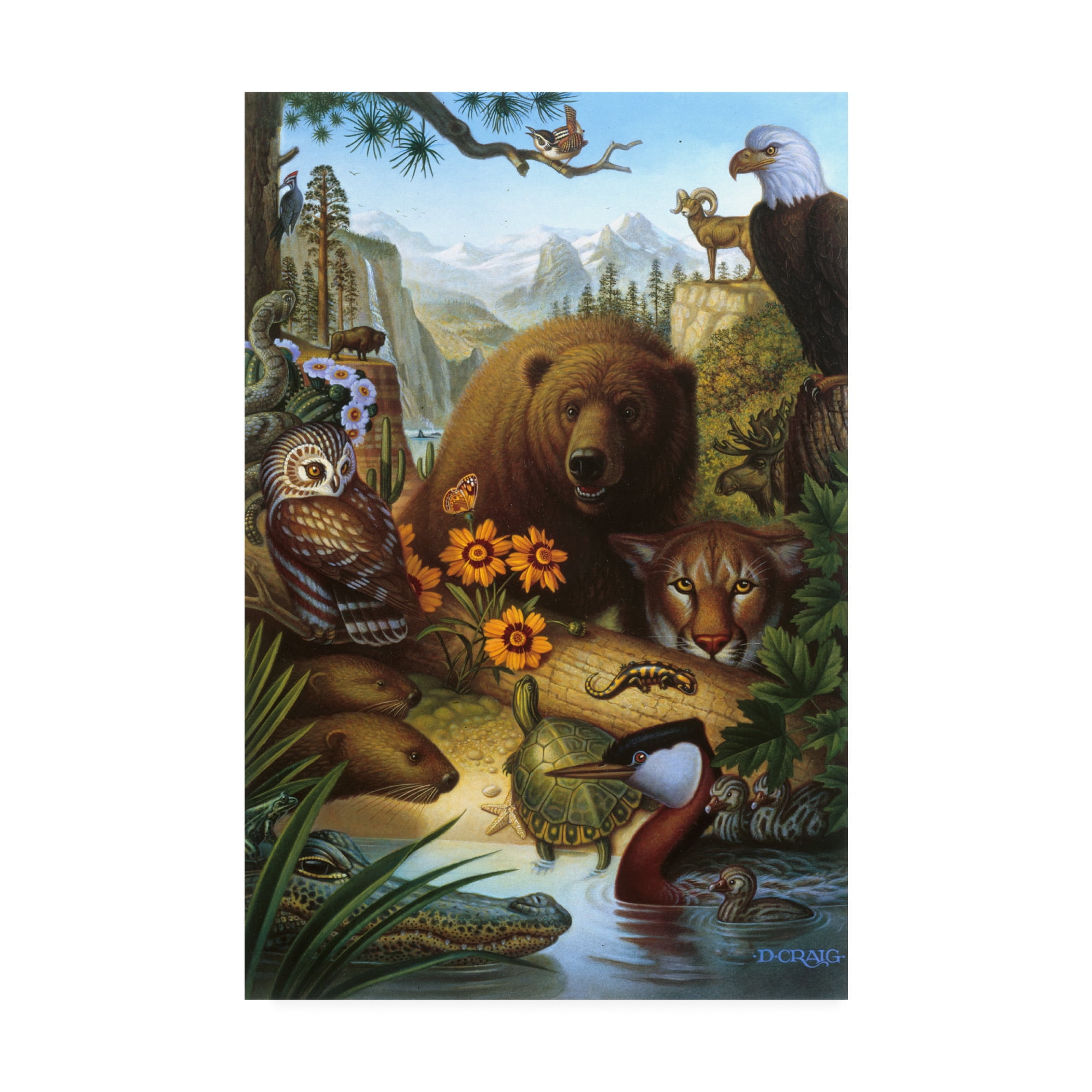 Trademark Fine Art 'Endangered Species Bear' Canvas Art by Dan Craig