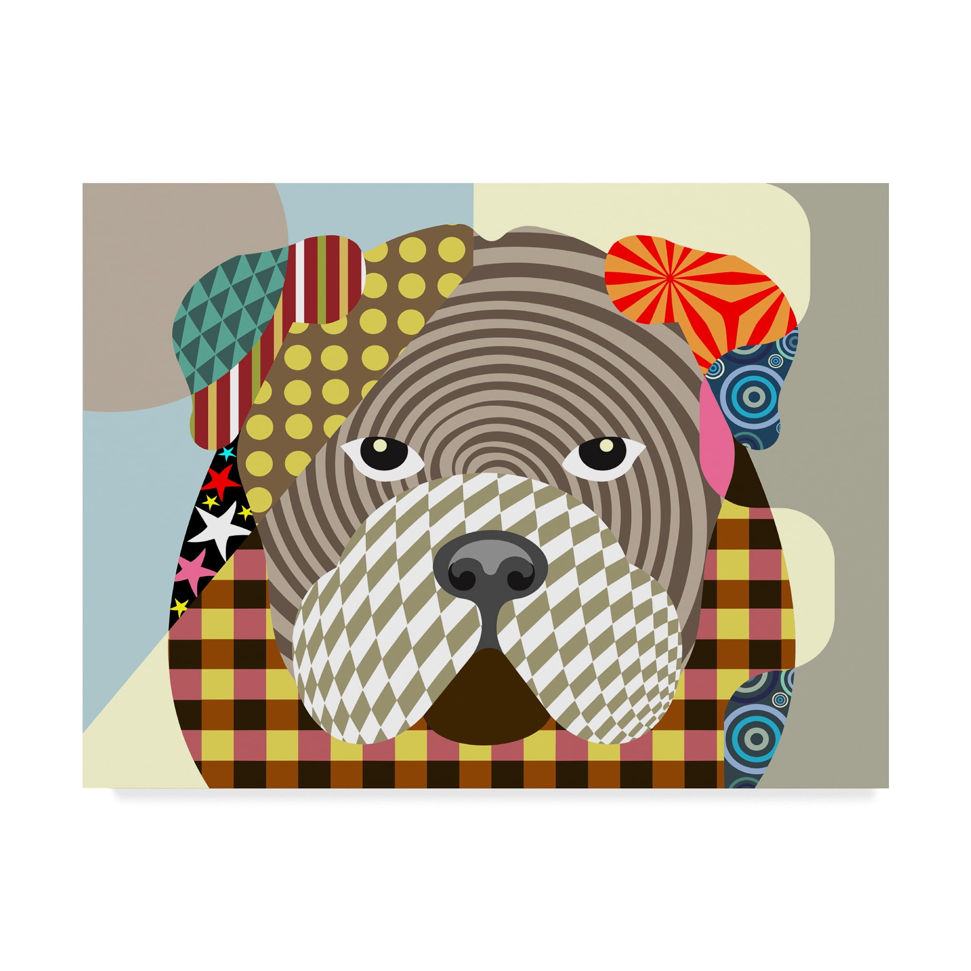 Trademark Fine Art 'English Bulldog' Canvas Art by Lanre Adefioye
