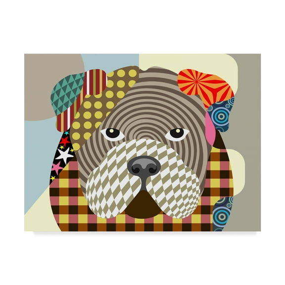 Trademark Fine Art 'English Bulldog' Canvas Art by Lanre Adefioye