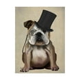 thumbnail image 1 of Trademark Fine Art 'English Bulldog, Formal Hound And Hat' Canvas Art by Fab Funky, 1 of 3