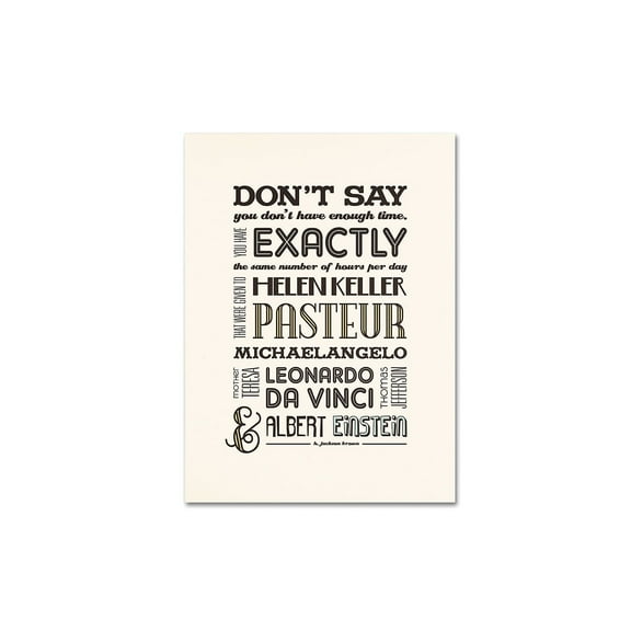 Trademark Fine Art "Enough Time II" Canvas Art by Megan Romo