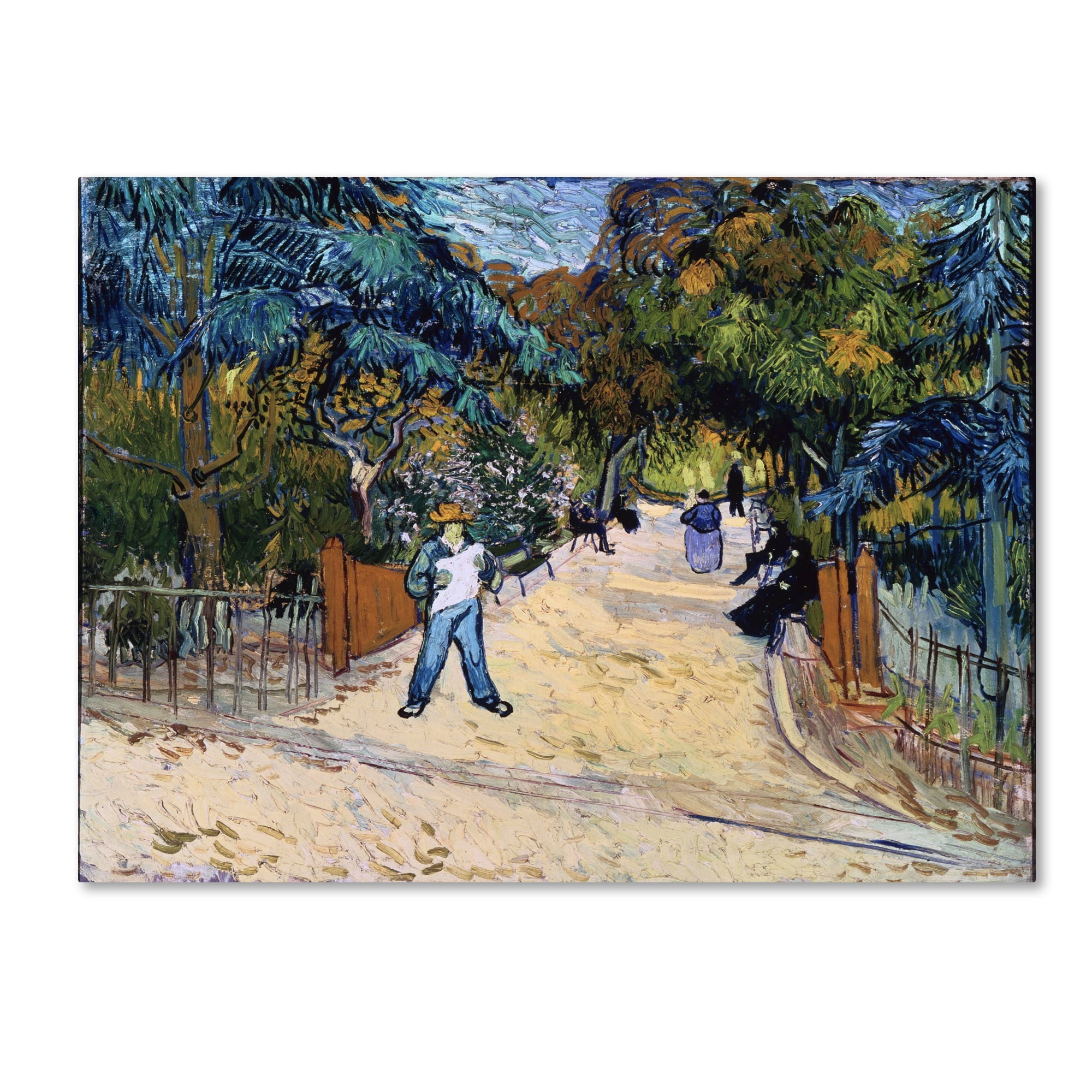 Vincent Van Gogh Public Gardens Arles Canvas Wall Art, 14x19