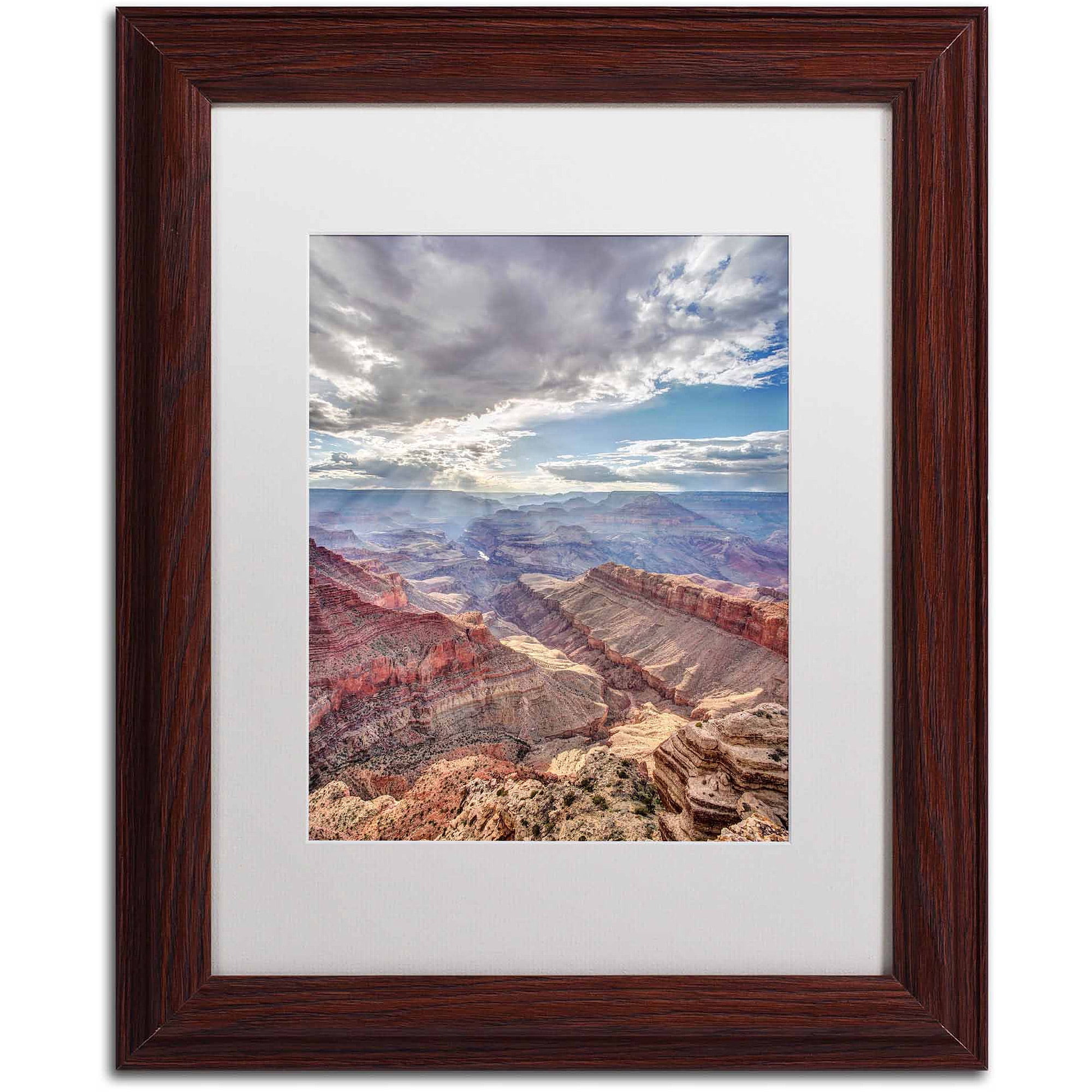 Trademark Fine Art "Ephemeral Light" Canvas Art by Pierre Leclerc, White Matte/Wood Frame