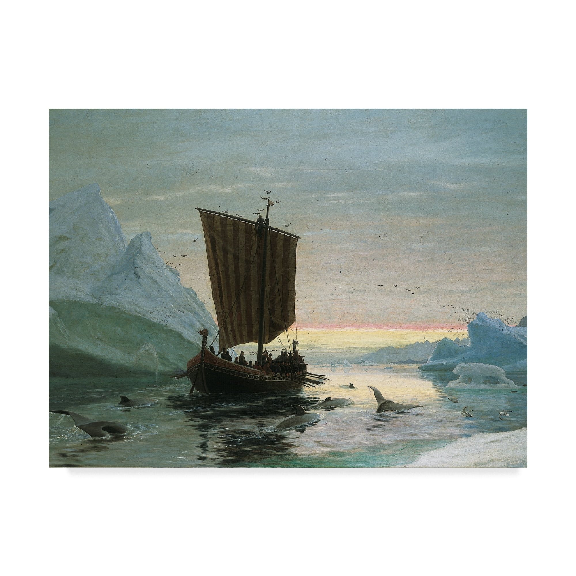 Trademark Fine Art 'Erik Rode discovers Greenland, 1875 ' Canvas Art by JE Carl Rasmussen