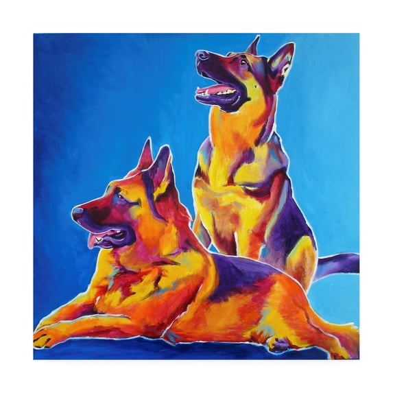 Trademark Fine Art 'Erin And Eiko' Canvas Art by DawgArt