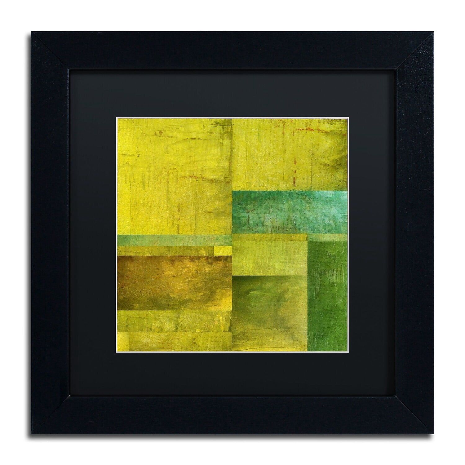 Trademark Fine Art "Essence of Green" Canvas Art by Michelle Calkins, Black Matte, Black Frame