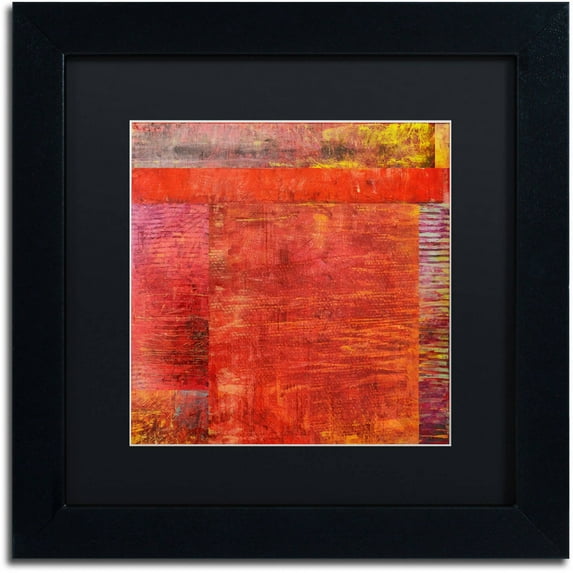Trademark Fine Art "Essence of Red 2" Canvas Art by Michelle Calkins, Black Matte, Black Frame