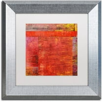 Trademark Fine Art "Essence of Red 2" Canvas Art by Michelle Calkins, White Matte, Silver Frame