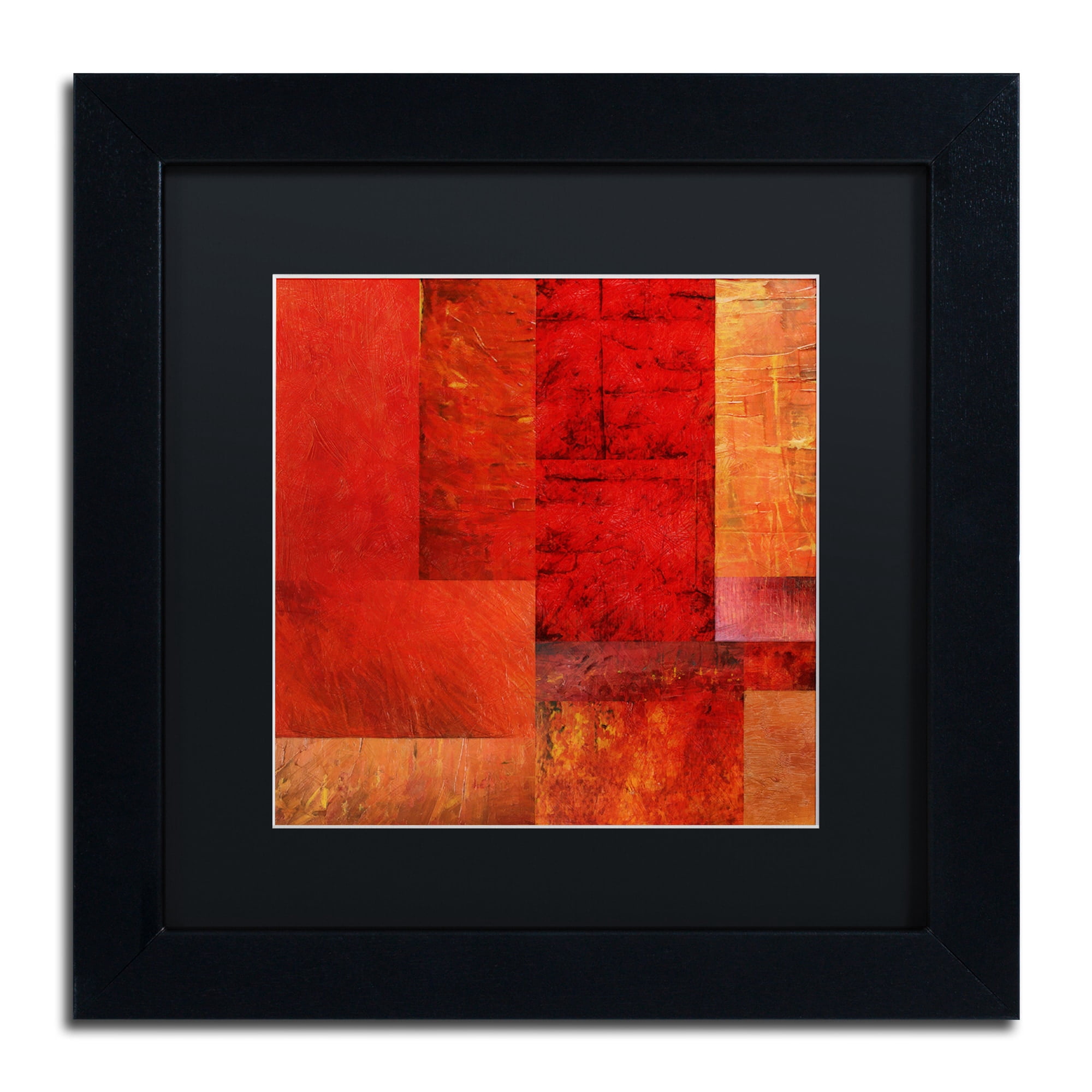 Trademark Fine Art "Essence of Red" Canvas Art by Michelle Calkins, Black Matte, Black Frame