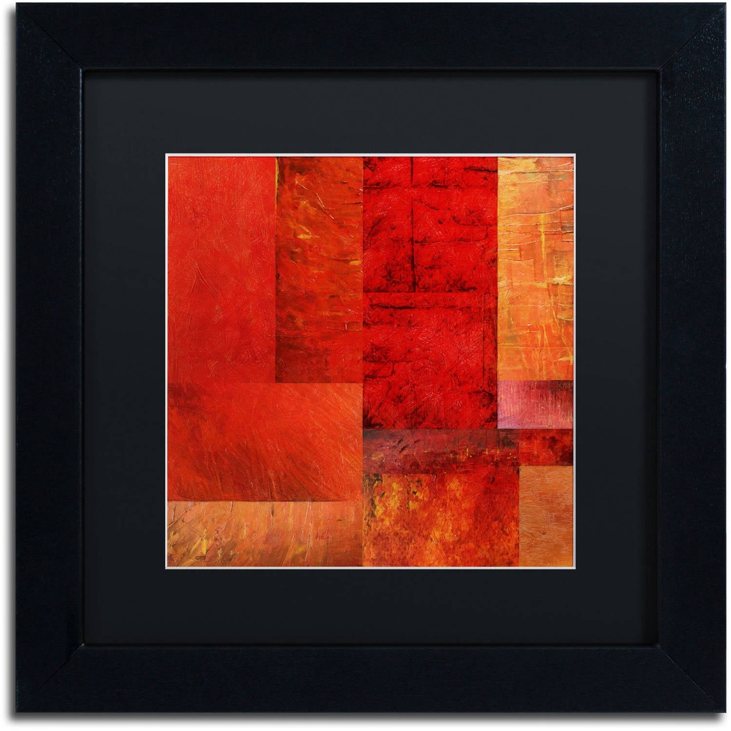 Trademark Fine Art "Essence of Red" Canvas Art by Michelle Calkins, Black Matte, Black Frame