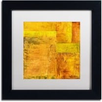 Trademark Fine Art "Essence of Yellow 2" Canvas Art by Michelle Calkins, White Matte, Black Frame