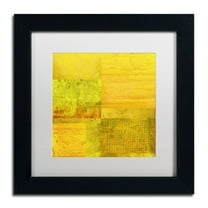 Trademark Fine Art "Essence of Yellow" Canvas Art by Michelle Calkins, White Matte, Black Frame