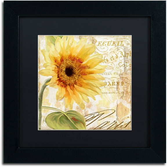 Trademark Fine Art "Ete I" Canvas Art by Color Bakery Black Matte, Black Frame