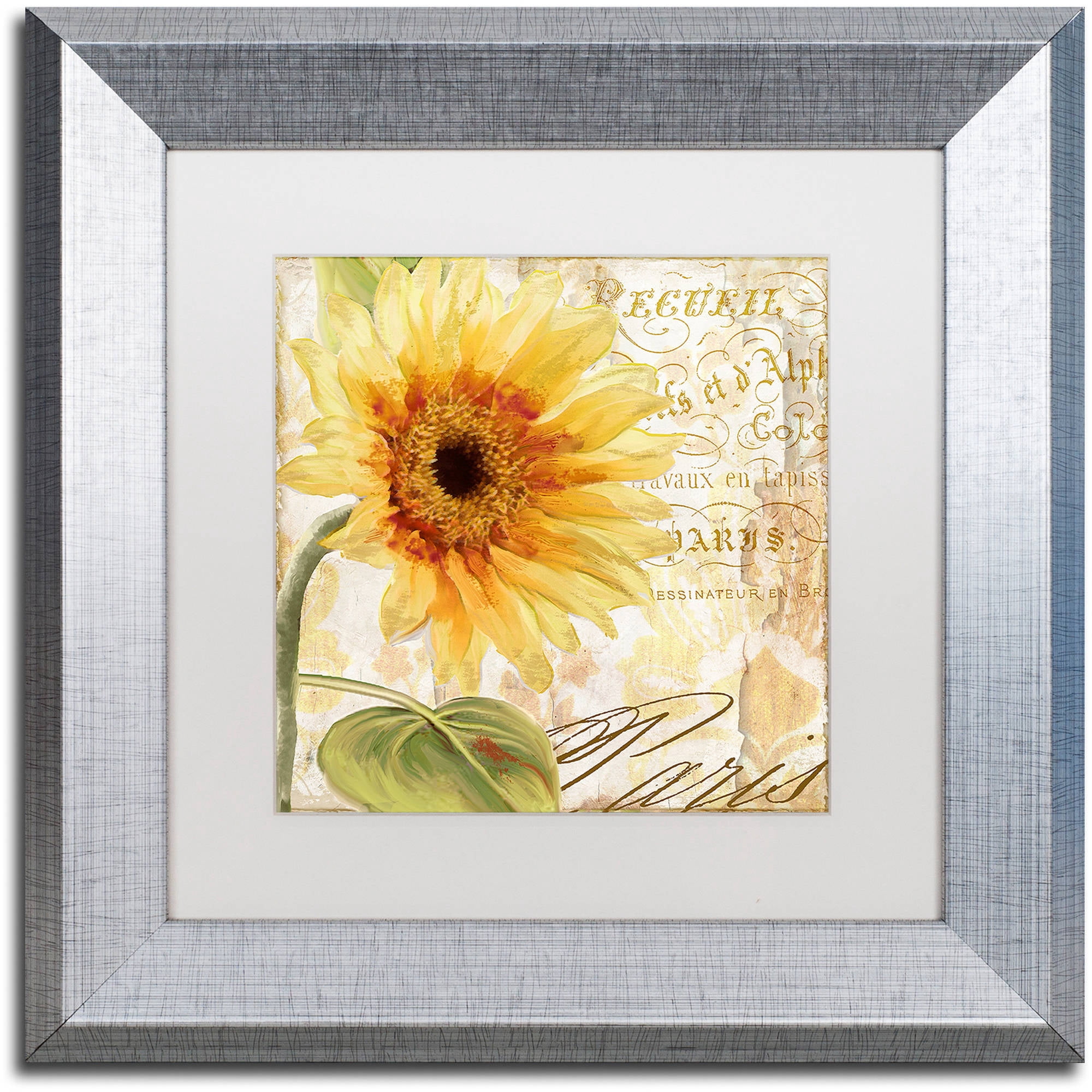 Trademark Fine Art "Ete I" Canvas Art by Color Bakery White Matte, Silver Frame