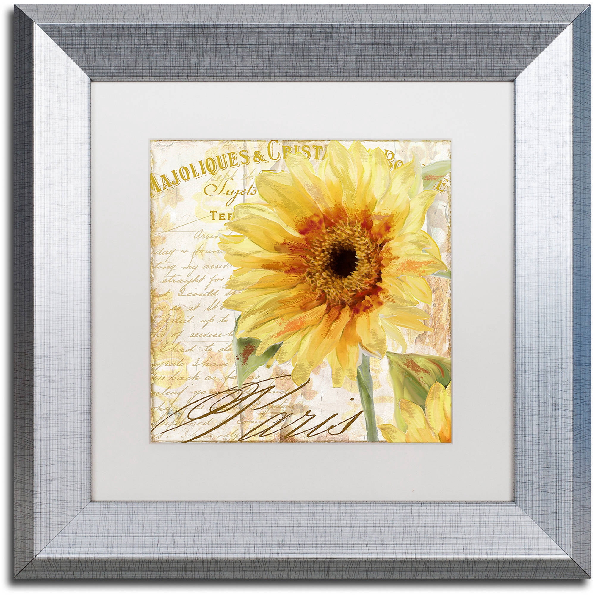 Trademark Fine Art "Ete II" Canvas Art by Color Bakery White Matte, Silver Frame