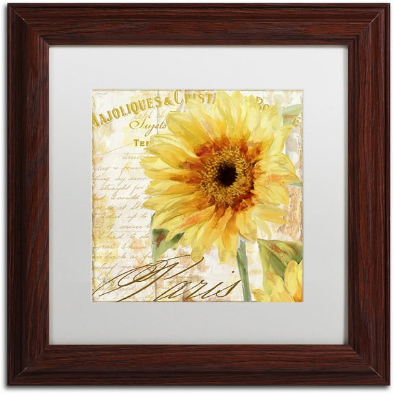 Trademark Fine Art "Ete II" Canvas Art by Color Bakery White Matte, Wood Frame