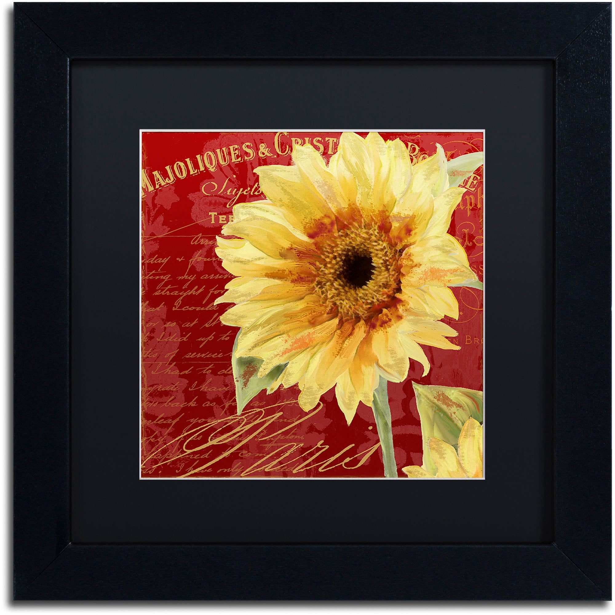 Trademark Fine Art "Ete III" Canvas Art by Color Bakery Black Matte, Black Frame