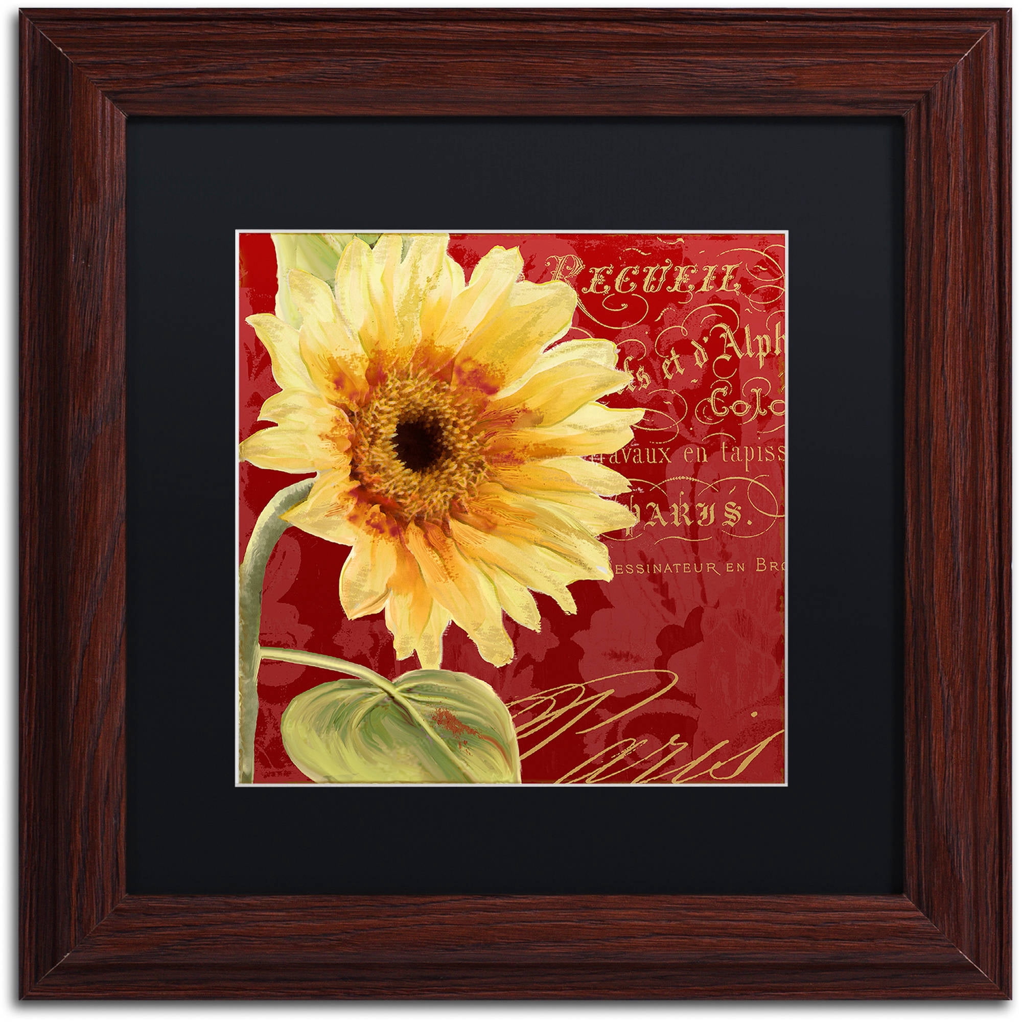 Trademark Fine Art "Ete IV" Canvas Art by Color Bakery Black Matte, Wood Frame