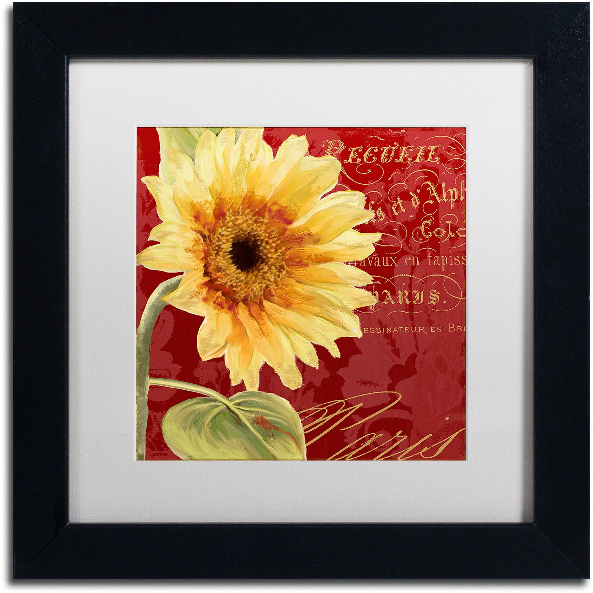 Trademark Fine Art "Ete IV" Canvas Art by Color Bakery White Matte, Black Frame