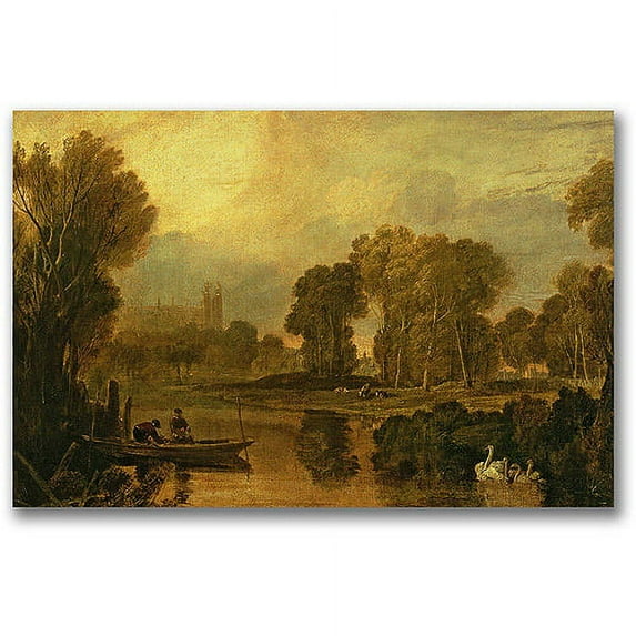 Trademark Fine Art "Eton College From the River" Canvas Wall Art by Joseph Turner