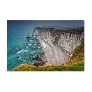 Trademark Fine Art "Etretat In the Fog" Canvas Art by Mathieu Rivrin