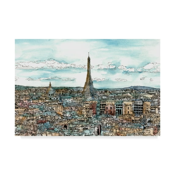 Trademark Fine Art 'European Afternoon II' Canvas Art by Melissa Wang