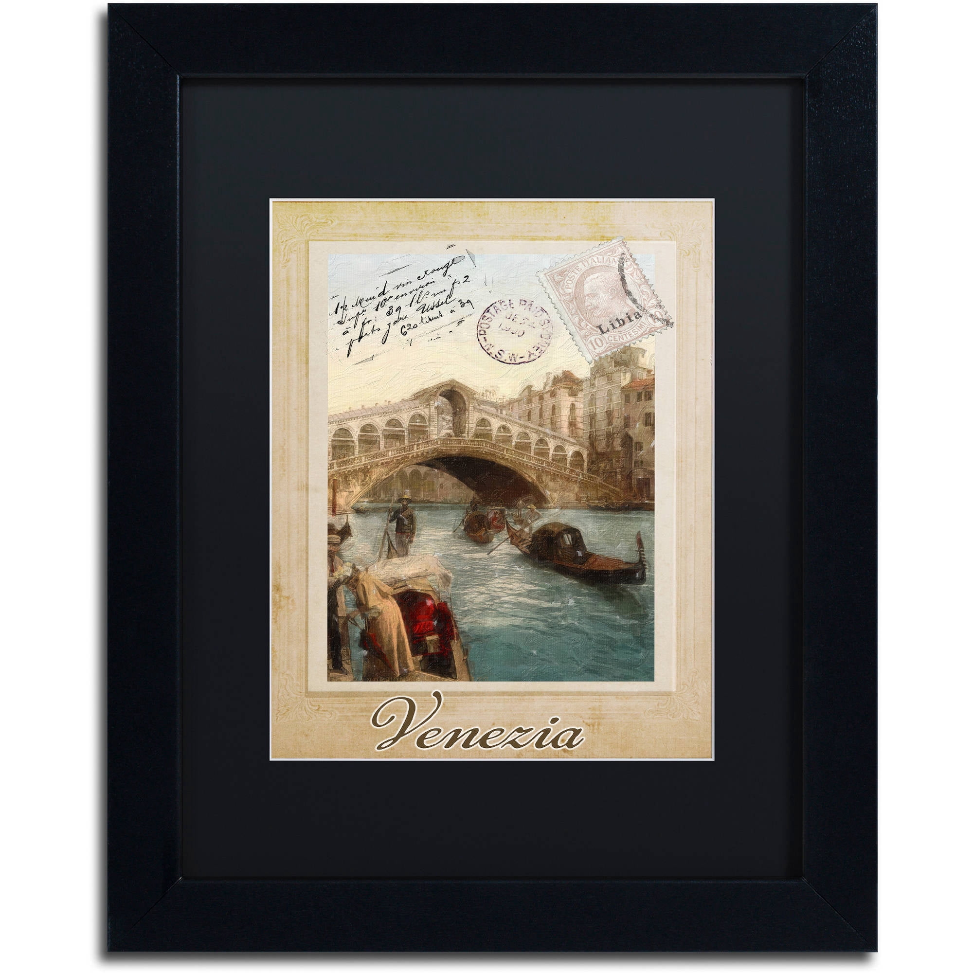 Trademark Fine Art "European Vacation I" Canvas Art by Color Bakery Black Matte, Black Frame
