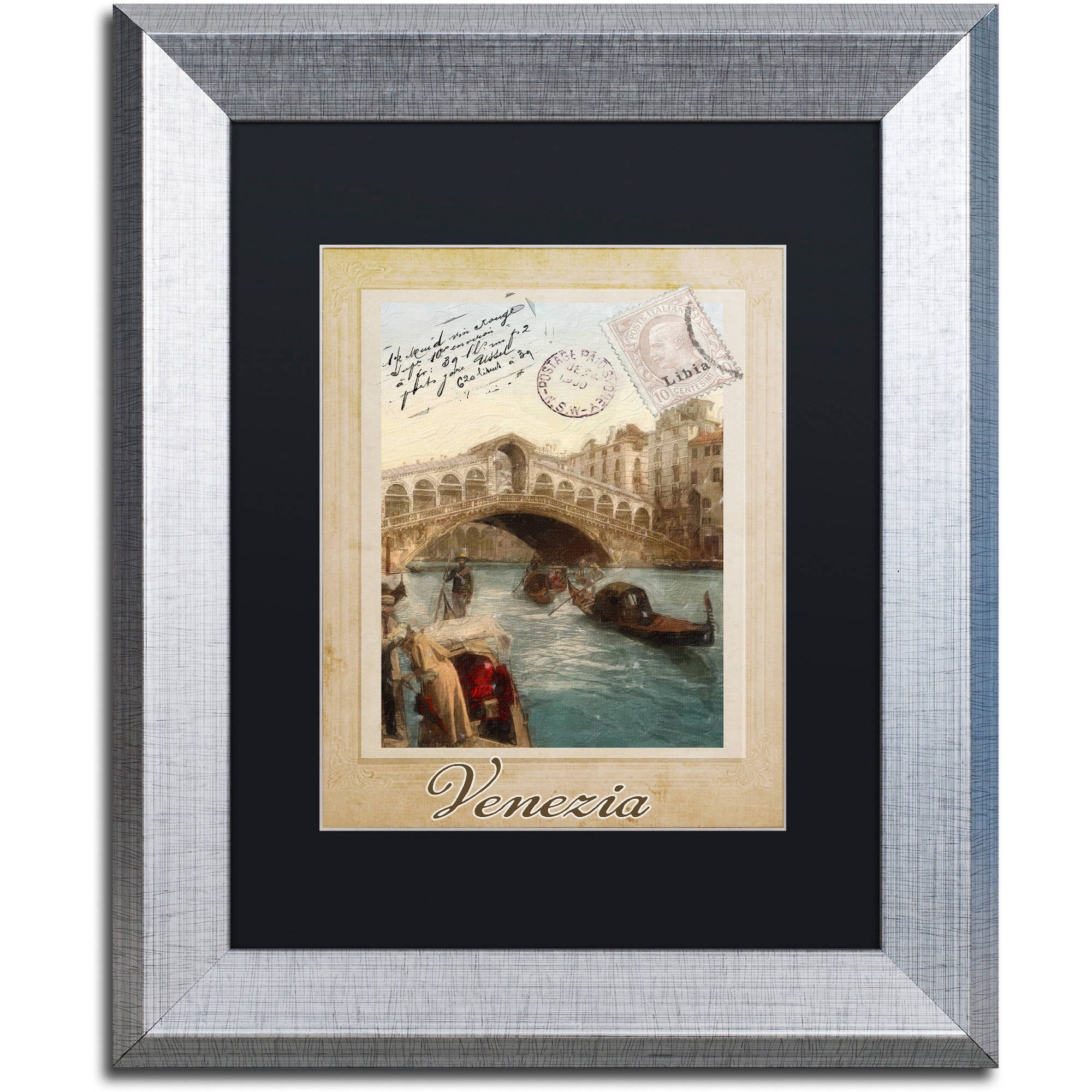 Trademark Fine Art "European Vacation I" Canvas Art by Color Bakery Black Matte, Silver Frame
