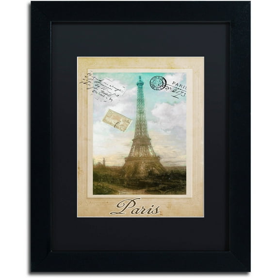Trademark Fine Art "European Vacation II" Canvas Art by Color Bakery Black Matte, Black Frame