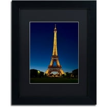 Trademark Fine Art "Evening Light Show" Canvas Art by Michael Blanchette Photography Black Matte, Black Frame
