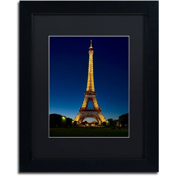 Trademark Fine Art "Evening Light Show" Canvas Art by Michael Blanchette Photography Black Matte, Black Frame