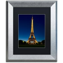 Trademark Fine Art "Evening Light Show" Canvas Art by Michael Blanchette Photography Black Matte, Silver Frame