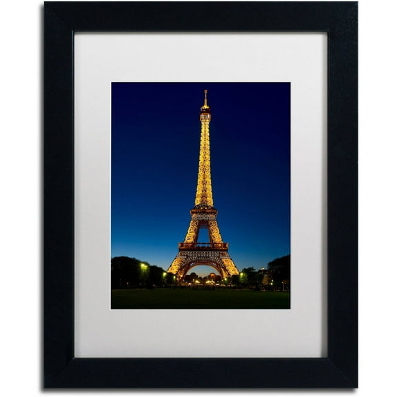 Trademark Fine Art "Evening Light Show" Canvas Art by Michael Blanchette Photography White Matte, Black Frame