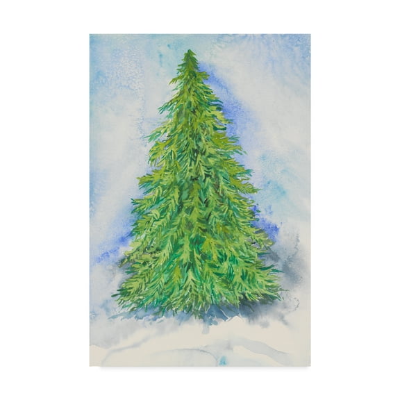 Trademark Fine Art 'Evergreen Tree' Canvas Art by Joanne Porter