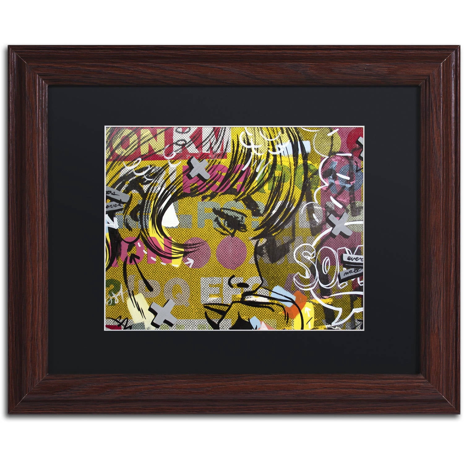 Trademark Fine Art "Every Sometimes" Canvas Art by Dan Monteavaro Black Matte, Wood Frame