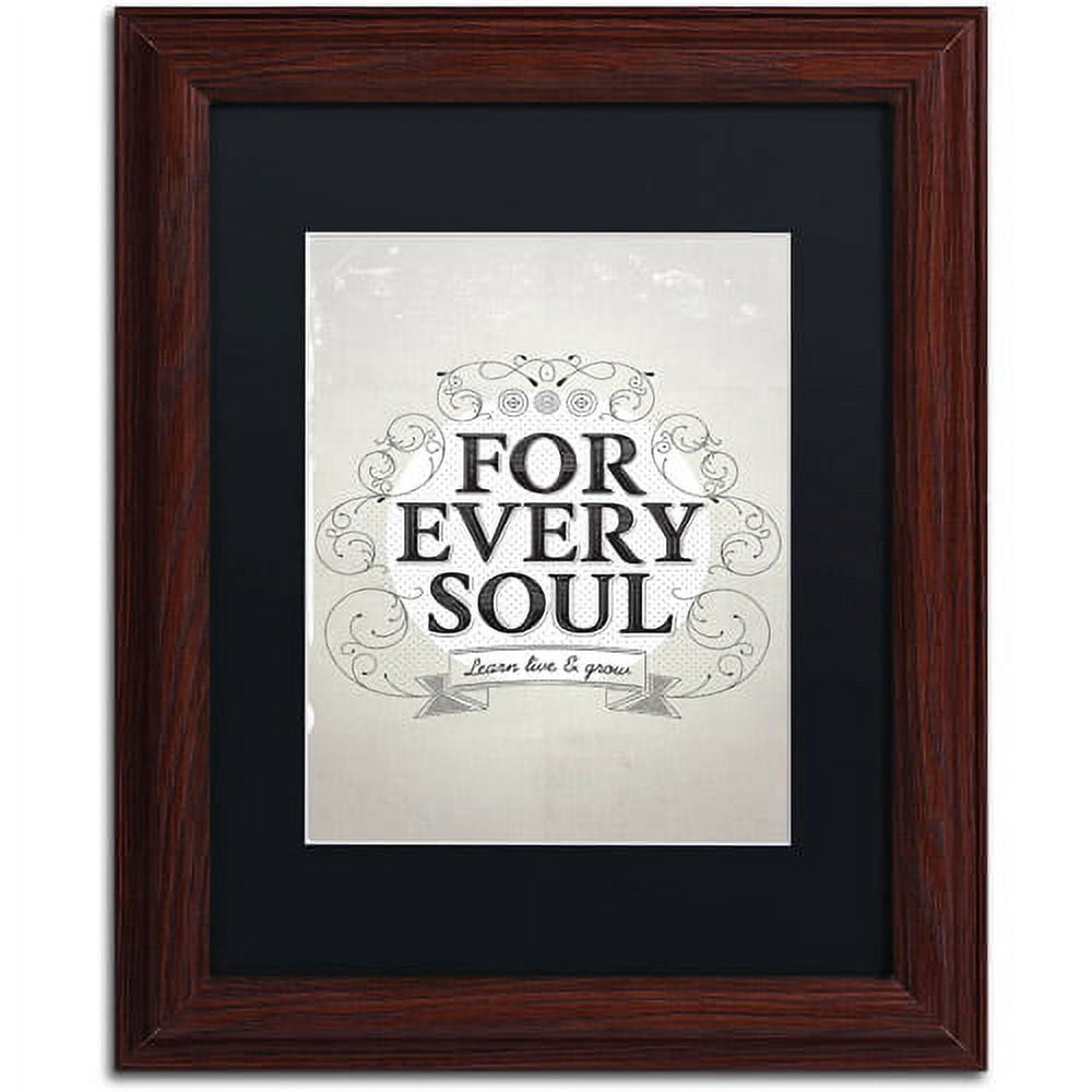 Trademark Fine Art "Every Soul" Canvas Art by Kavan & Co Black Matte, Wood Frame