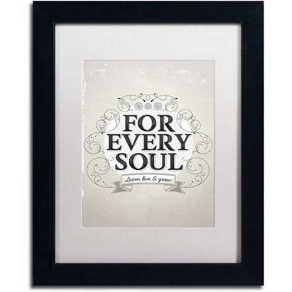Trademark Fine Art "Every Soul" Canvas Art by Kavan & Co White Matte, Black Frame
