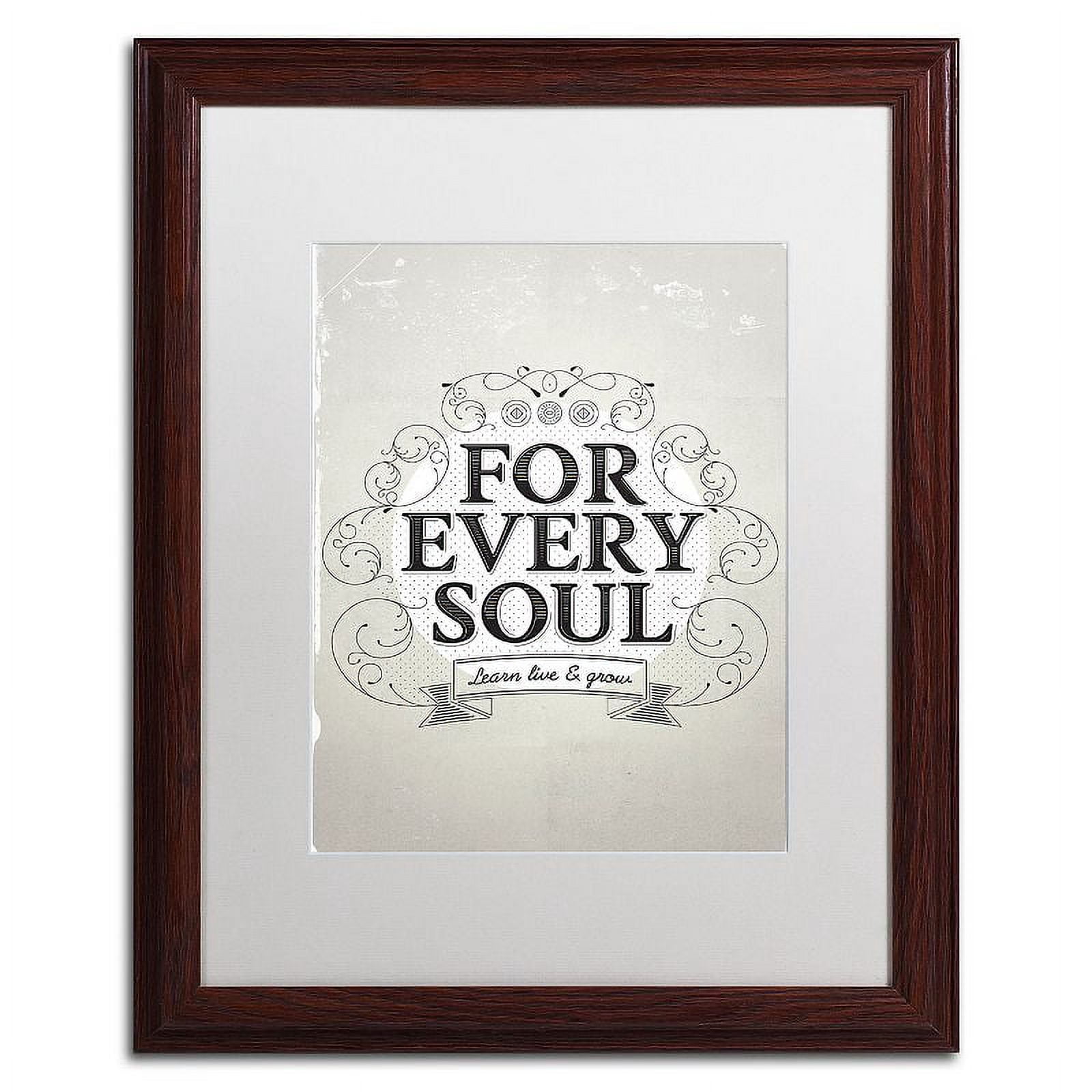 Trademark Fine Art "Every Soul" Canvas Art by Kavan & Co White Matte, Wood Frame
