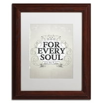 Trademark Fine Art "Every Soul" Canvas Art by Kavan & Co White Matte, Wood Frame