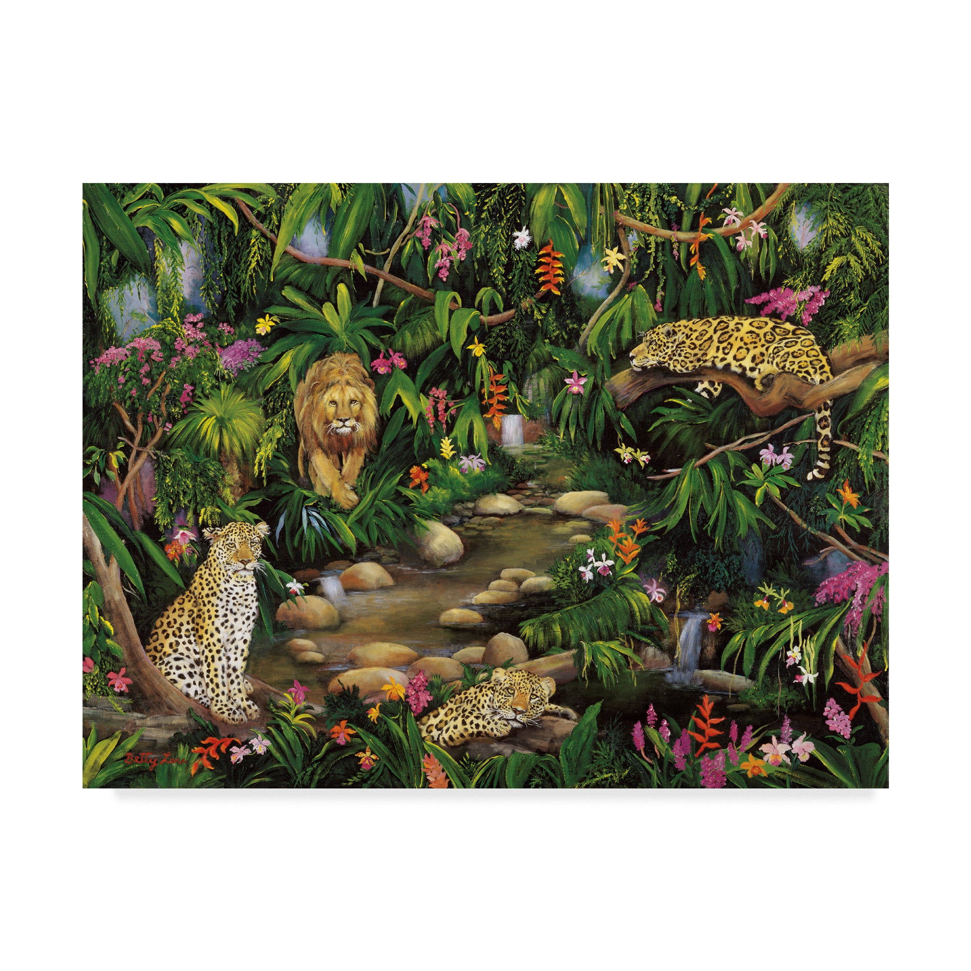 Trademark Fine Art 'Exotic Jungle' Canvas Art by Betty Lou