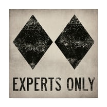 Trademark Fine Art 'Experts Only White' Canvas Art by Ryan Fowler