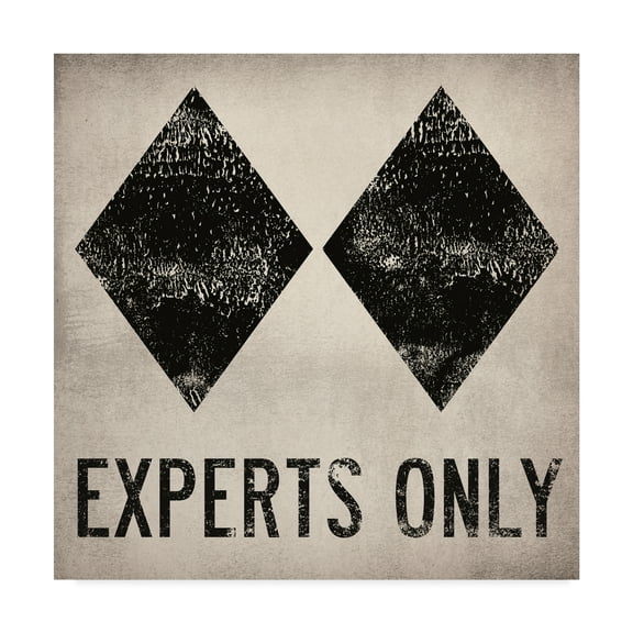 Trademark Fine Art 'Experts Only White' Canvas Art by Ryan Fowler