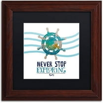 Trademark Fine Art "Exploring" Canvas Art by Lisa Powell Braun, Black Matte, Wood Frame