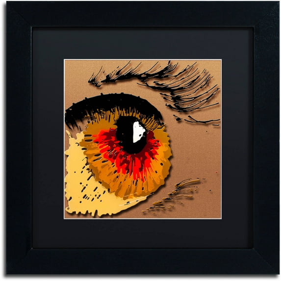 Trademark Fine Art "Eye 1" Canvas Art by Roderick Stevens, Black Matte, Black Frame