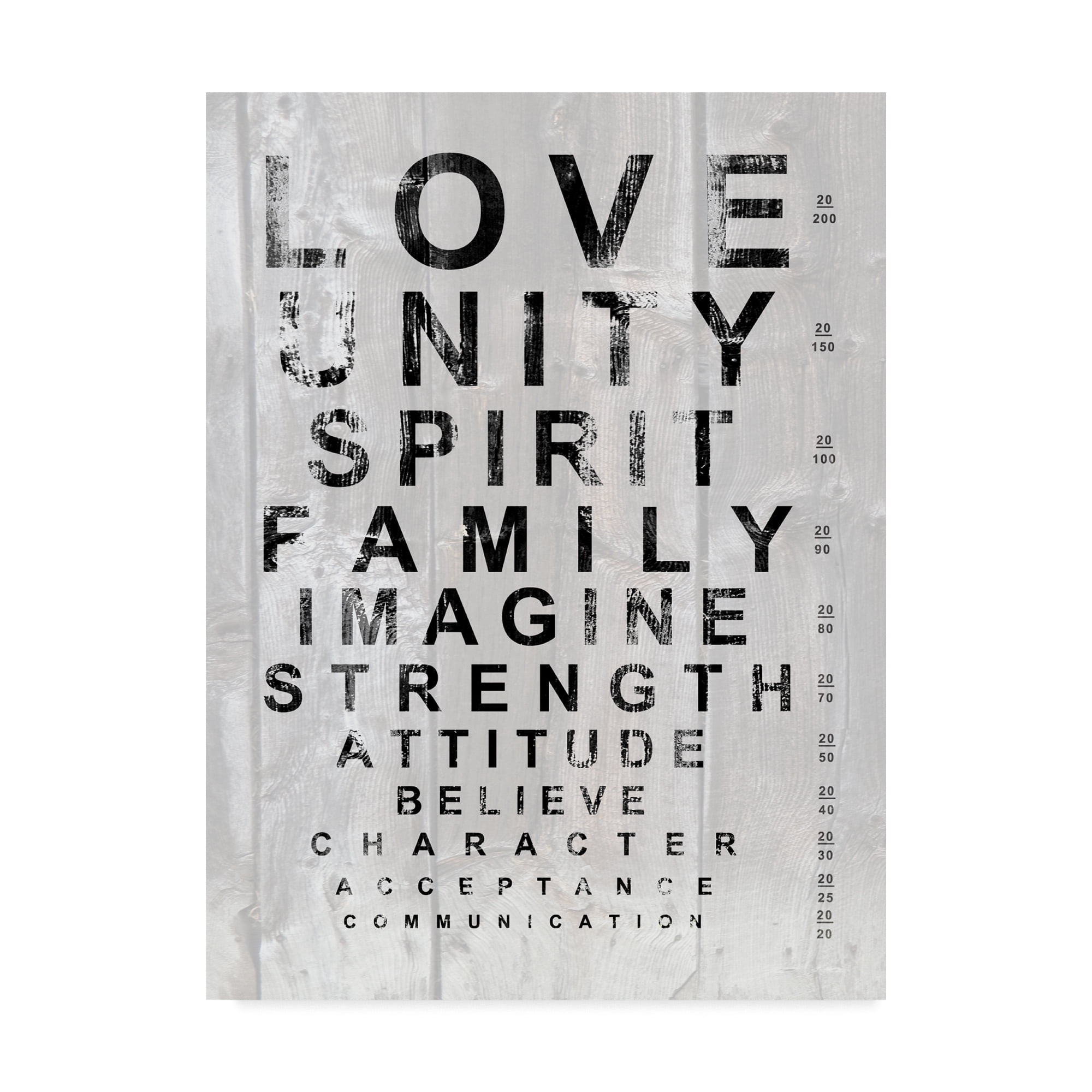 Trademark Fine Art 'Eye Chart I' Canvas Art by Andrea James