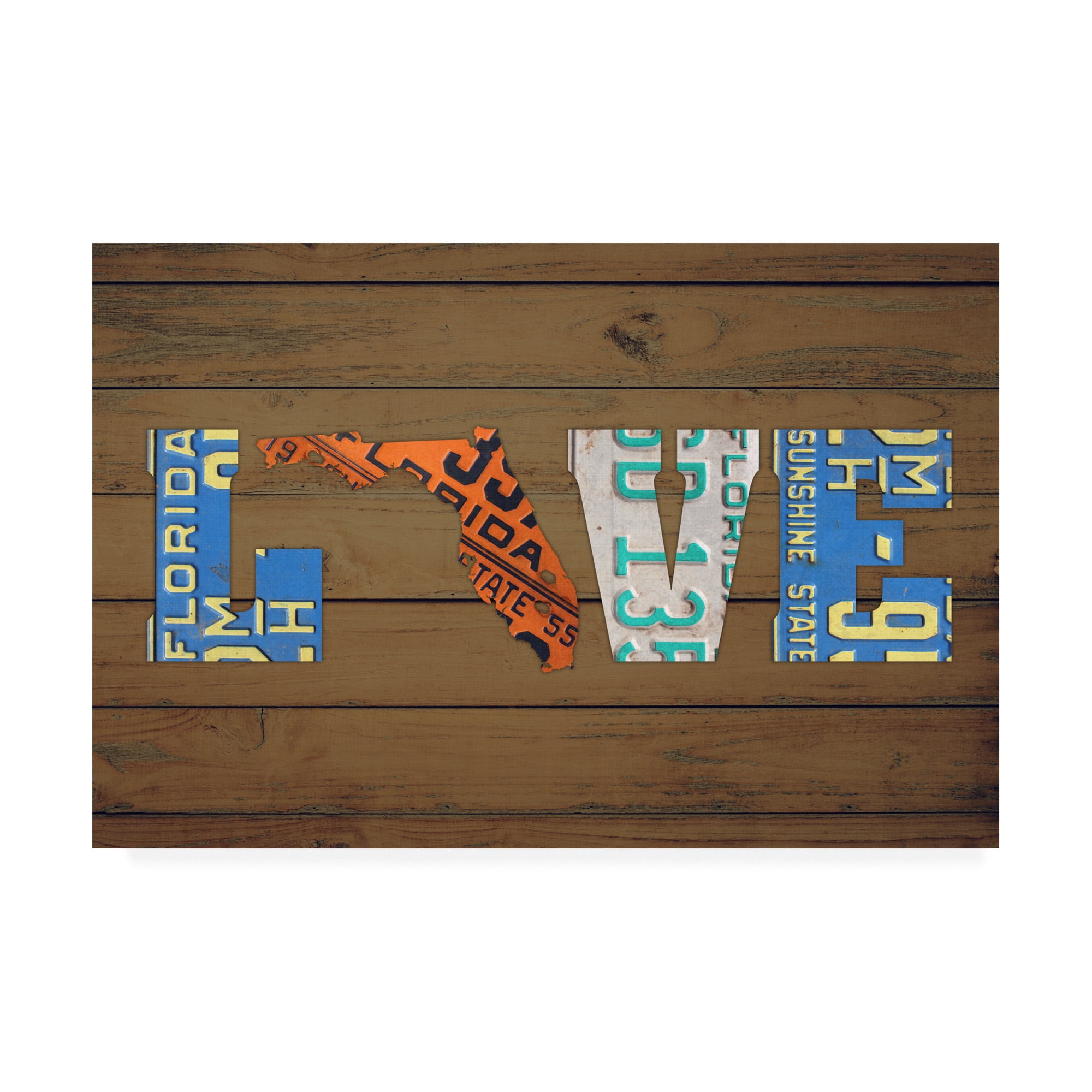 Trademark Fine Art 'FL State Love' Canvas Art by Design Turnpike