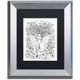 thumbnail image 1 of Trademark Fine Art "Fairies and Woodland Creatures 18" Canvas Art by KCDoodleArt Black Matte, Silver Frame, 1 of 4