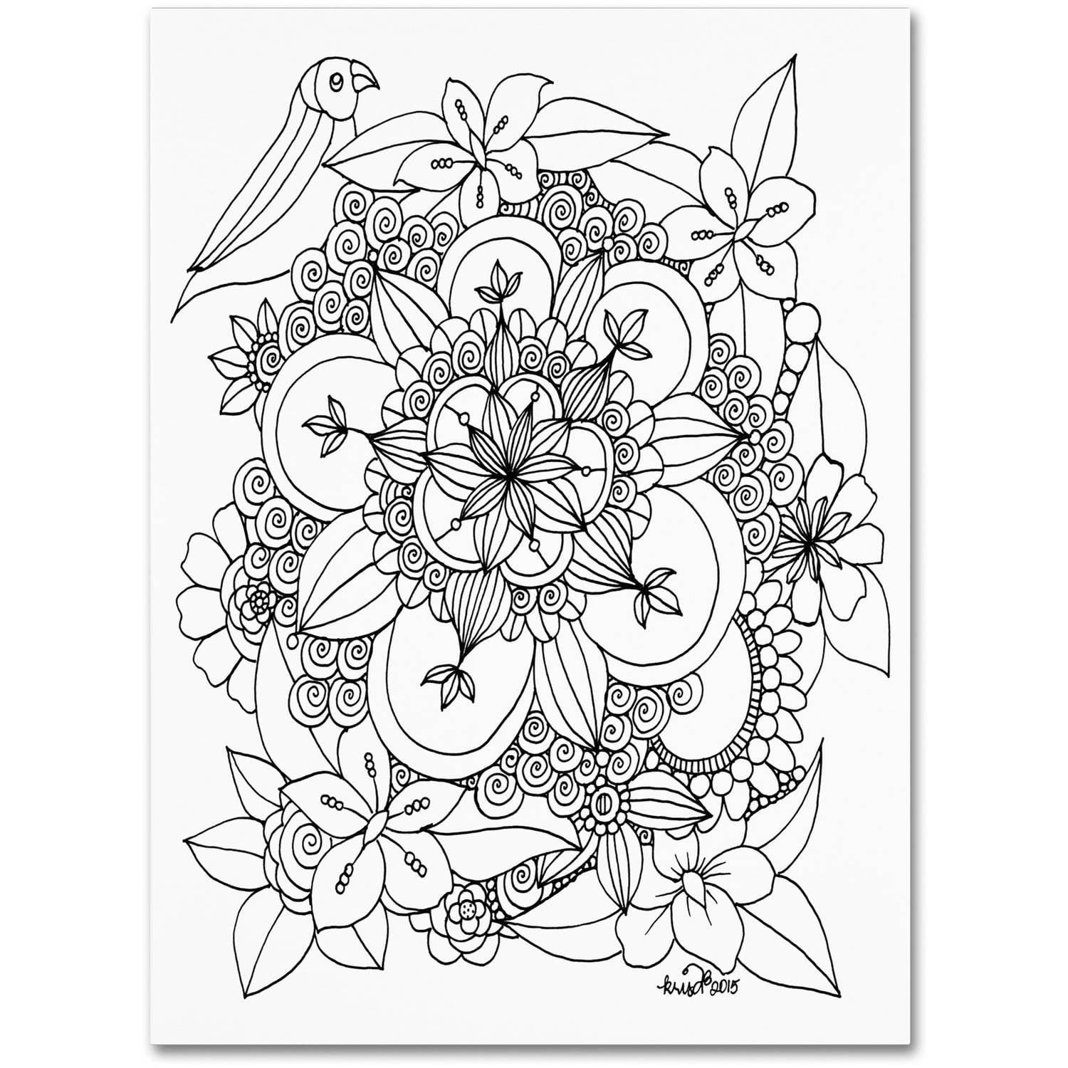 Trademark Fine Art "Fairies and Woodland Creatures 7" Canvas Art by KCDoodleArt