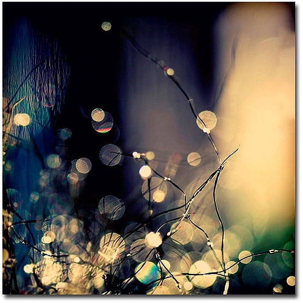 Fairies at Nighttime Abstract Canvas Art in 18 x 18